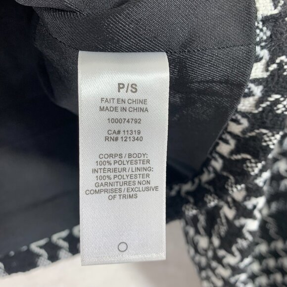 Crop short jacket coat bouclé Puff Sleeve black & white SZ small DYNAMITE - Picture 12 of 13